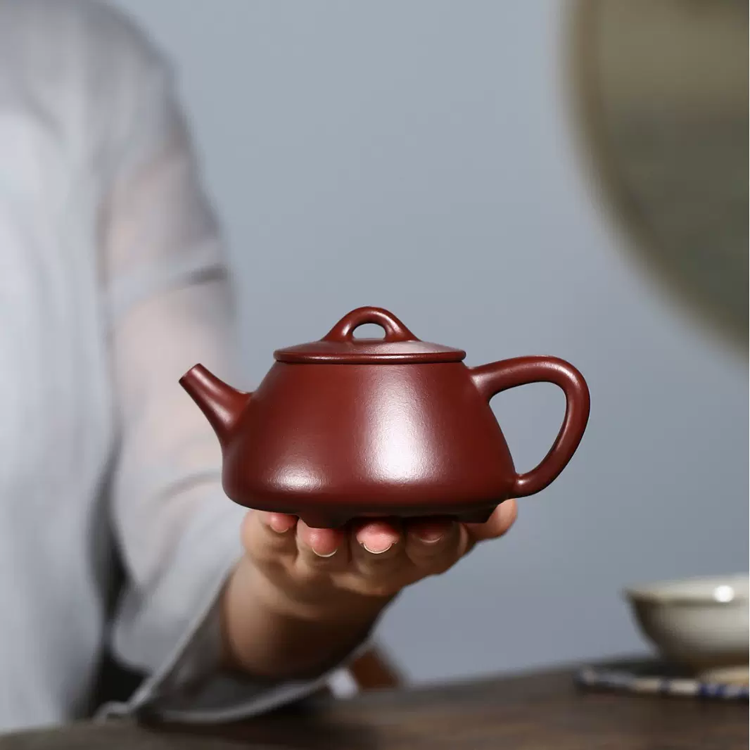 宜兴紫砂茶壶 手工制作 石瓢原矿紫朱泥170cc 厂家直供