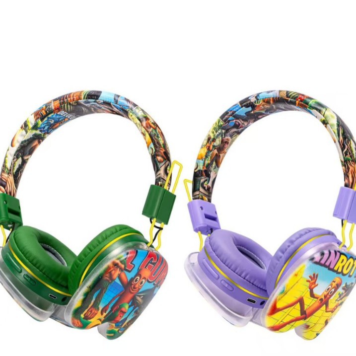 AH - 906F1 auriculares bluetooth de dibujos animados para niños auriculares de larga duración de la batería en espera plegable estéreo pesado bajo