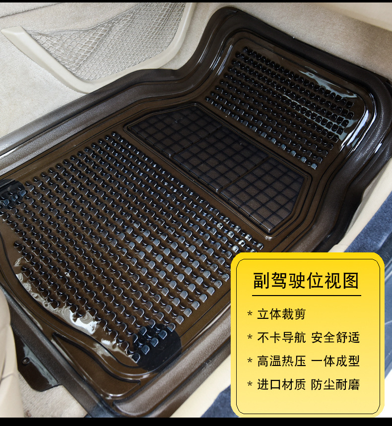 Front Row Single Piece Crystal Transparent Universal Car Floor Mat