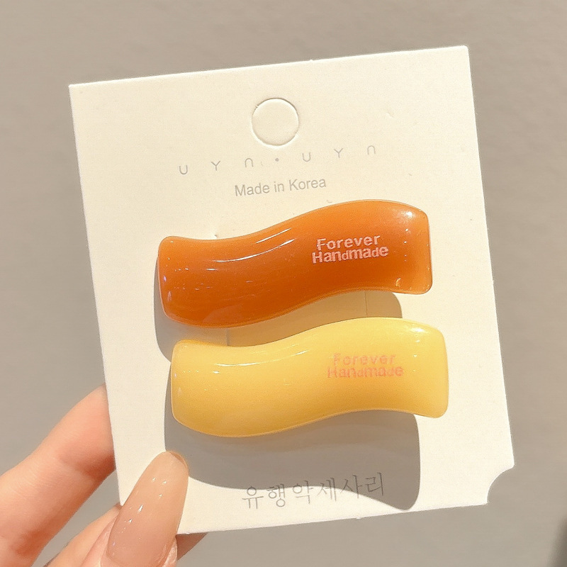 多巴胺彩色刘海发夹女夏天碎发鸭嘴一字夹发卡ins侧边夹子头饰品|undefined