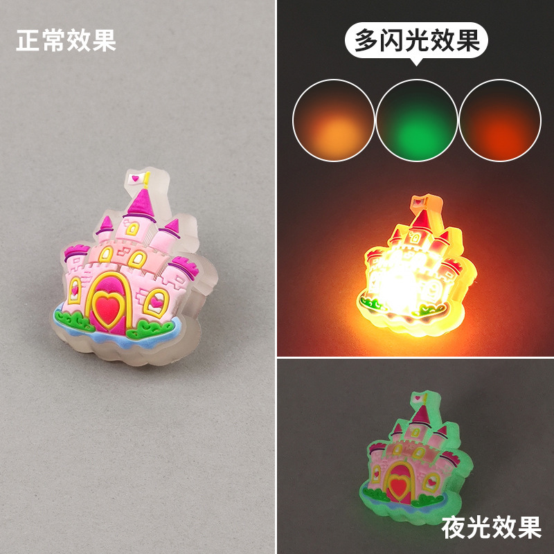 2025年越境EC下駄靴花LED発光フラッシュ楽しいDIY靴バックル靴アクセサリー装飾バックル|undefined