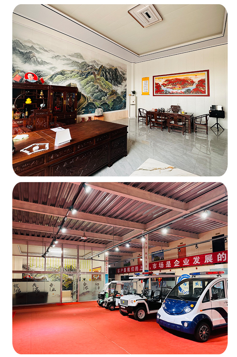 Electric Golf Cart Double-Row 4-Seater Sightseeing Vehicle Four-Wheel Patrol Vehicle Shuttle Bus Sales Office Source Factory