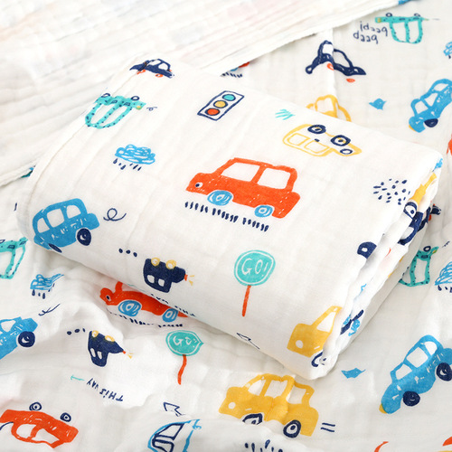 A gauze children's quilt, children's bubble quilt, four-layer cotton gauze bath towel