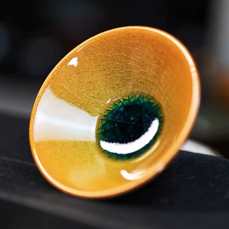 Керамическая чашка для чая ручной работы от Сюй Юцзина, оригинальный узор «ледяная трещина» из Цзяньян, чашка Тяньму.