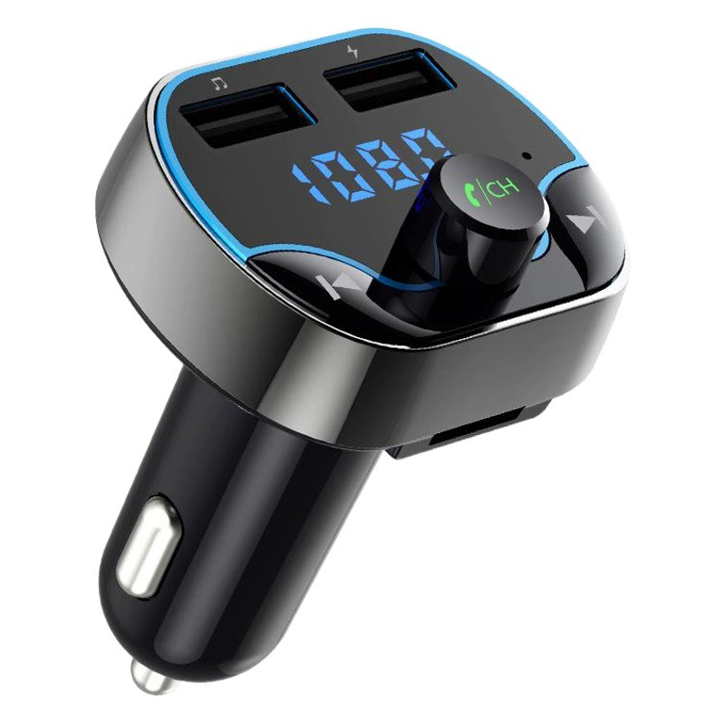 Трансграничный новый передатчик T24FM Zhitong, быстрая зарядка, голосовая навигация, автомобильный телефон громкой связи, Bluetooth, MP3-плеер