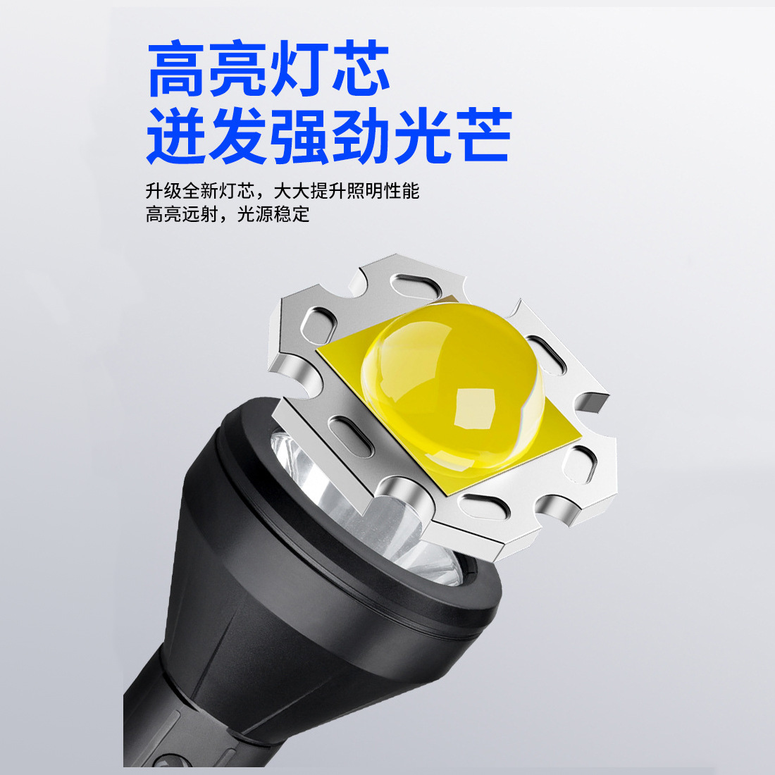 Luz de camping multifuncional transfronteriza iluminación portátil iluminación de atmósfera luz brillante al aire libre con gancho linterna LED de tienda