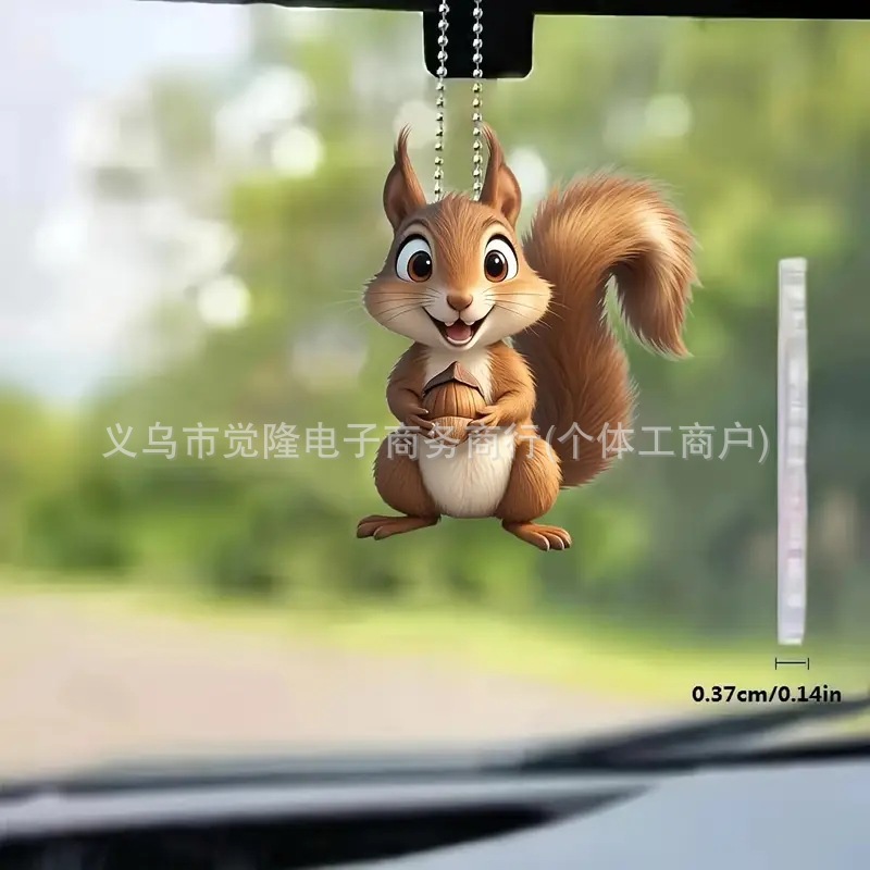 Nuevo creativo adorable ardilla decoración de vacaciones colgante de decoración interior de automóviles transfronterizos colgantes de fiestas para el hogar colgantes