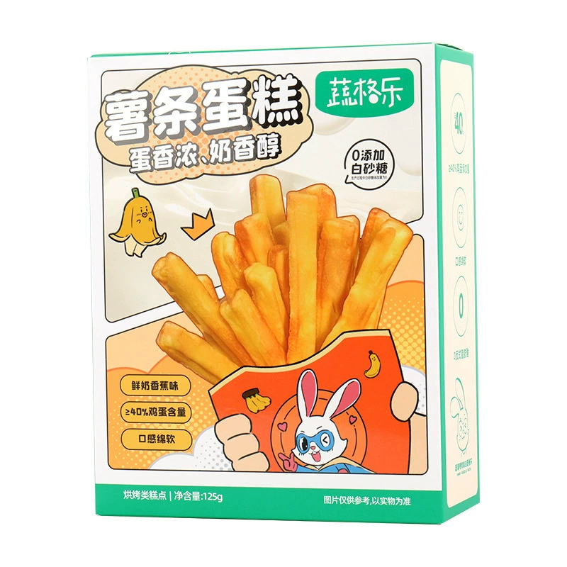 Овощной пирог с картошкой фри 125 г (5 упаковок) с яичным желтком и банановыми закусками без добавления белого сахарного пирога