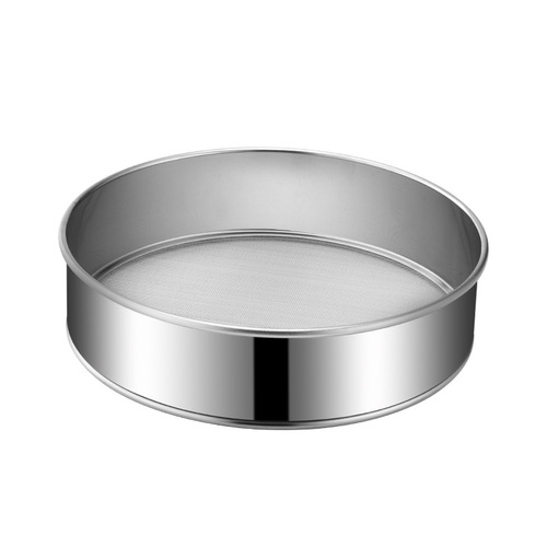 Baking tools 304 stainless steel flour sieve handheld round filter sieve 40 mesh 60 mesh fine flour sieve sieve