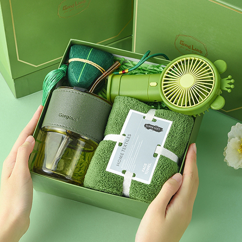 Business Gift Set Dragon Boat Festival Employee Benefits Birthday Gift Cups Fans Practical Creative Activity Gift