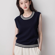 性价比好货2025新款秋季女装圆领针织衫背心/学院风日杂风冒险马