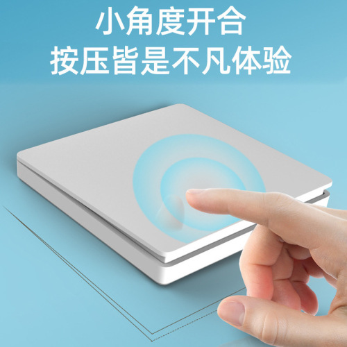 Manufacturer wholesales one-on-two-on household self-generating wireless switch wiring-free rocker-type large panel remote control switch