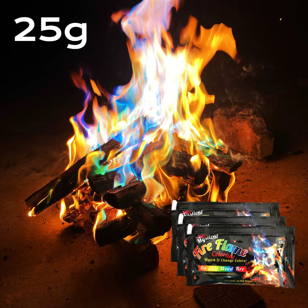 爆款亚马逊彩色魔法火焰粉末 彩色篝火火焰变色剂magic fire跨境