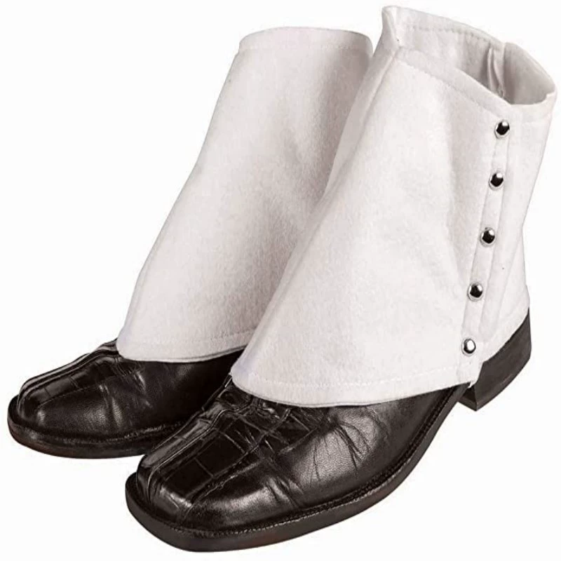 Хэллоуин вечеринка шоу джентльмены мужские кожаные туфли набор сапог гангстер Spats аксессуары