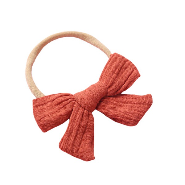 Children's gauze hairgrip with bow