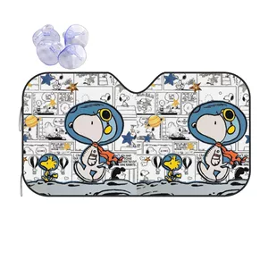 Snoopy avtomobil günəşliyi, ön şüşə üçün, sormaclı, qatlanan