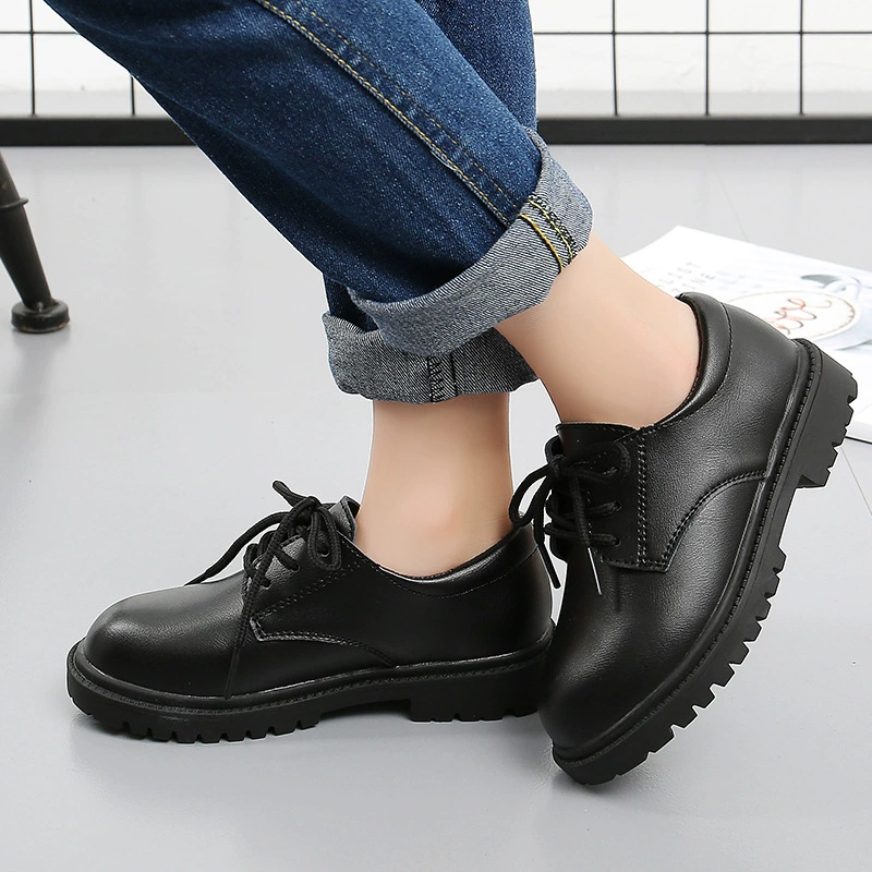 Children's shoes for boys for leather shoes English style, soft sole, for teenagers, Korean style, British style