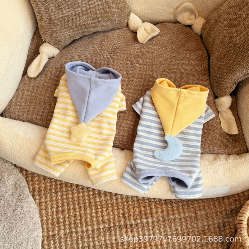 Dog clothes, autumn and winter collection, pet hooded four-legged overalls, warm and fleece-lined loungewear for indoor use, wholesale Dog clothes, autumn and winter collection, pet hooded four-legged overalls, warm and fleece-lined loungewear for indoor use, wholesale