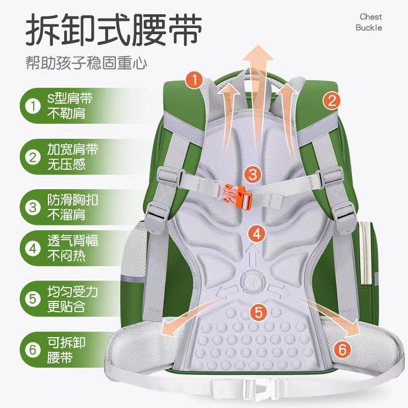 小学生新款书包一二三六年级儿童女孩护脊减负大容量双肩包云朵|undefined