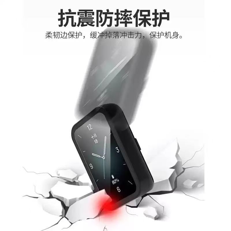 Aplicable para pulsera de arroz rojo 3 película endurecida película integrada protector de pantalla de reloj integrado PC cubierta completa