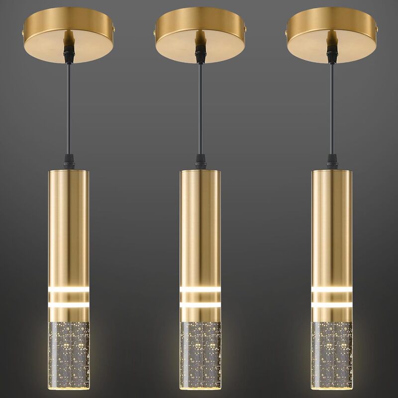 Nordic Style Kitchen Pendant Light 12W LED Gold Modern Hanging Mini Crystal Pendant Light