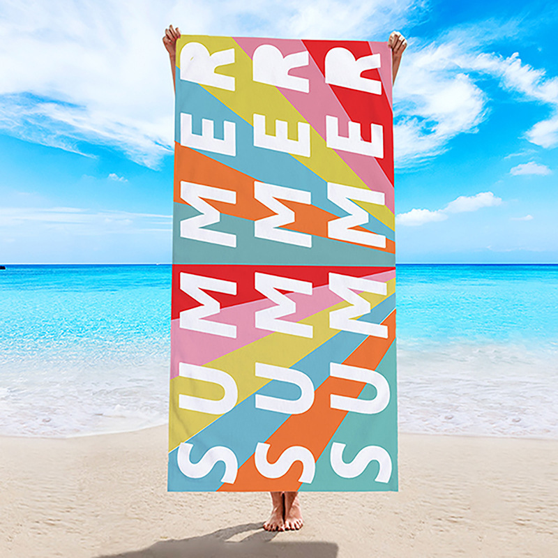 Toalla de playa transfronteriza, toalla de secado rápido, toalla de baño de microfibra, comercio exterior, Amazon, chal de natación con estampado digital europeo y americano