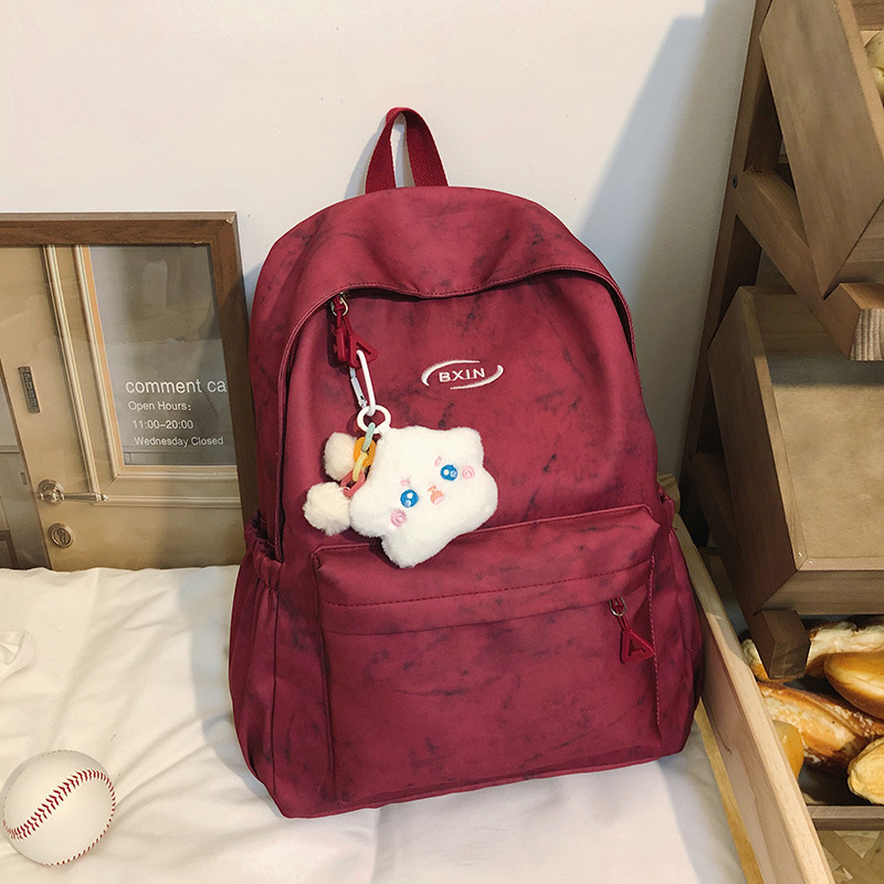 书包女生初中生5新高颜值蓝色系高中生双肩包旅游轻便小背包批发|undefined