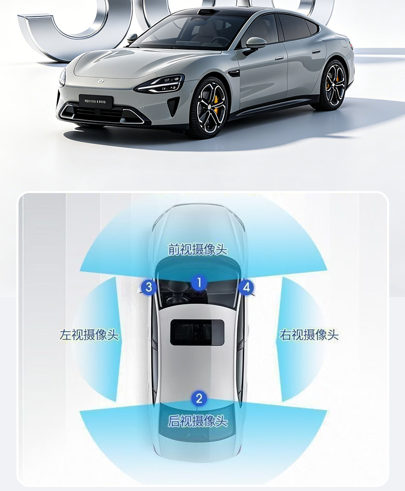 10inch Streaming Media Four-Channel Dash Cam 360 °   Adas/Bsd Mobile App for Vehicle Monitoring with Four Displays on One Screen