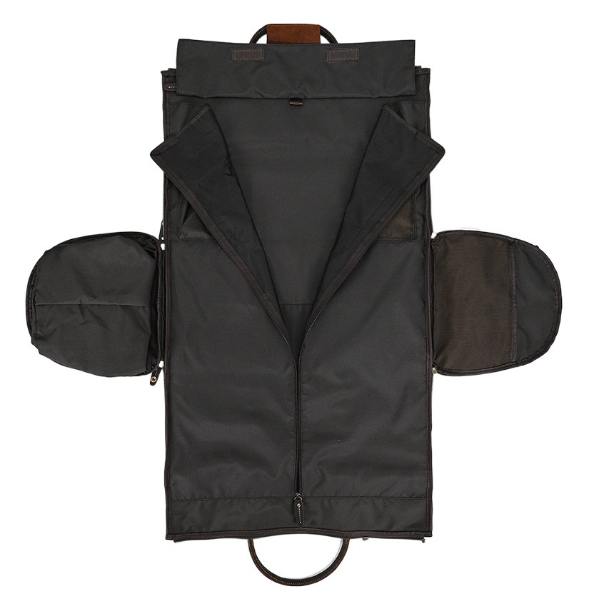 Men's Crazy Horse leather travel bag multi-functional leather luggage bag folding suit storage bag wet and dry separation Fitness Bag
