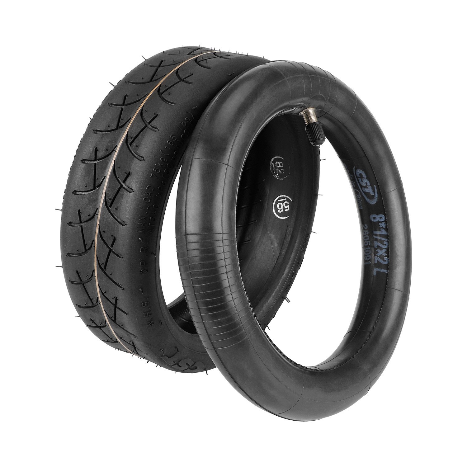 8 1/2*2外胎 9X2弯嘴内胎8.5寸电动滑板车加厚内外轮胎替换零配件