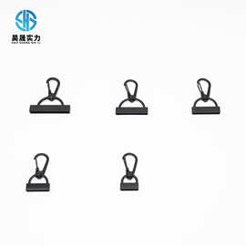 箱包五金配件锌合金电泳黑旋转小钩扣 工作证卡扣金属挂钩鹰嘴扣