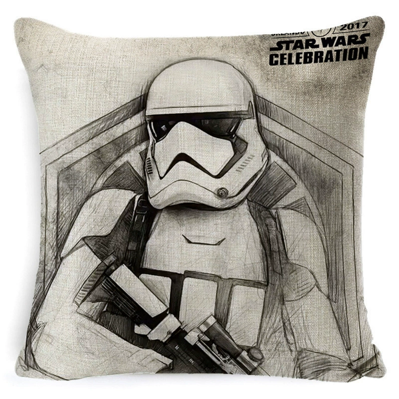 TEMU от имени трансграничного робота аниме подушка подушка чехол новая льняная наволочка Star Wars