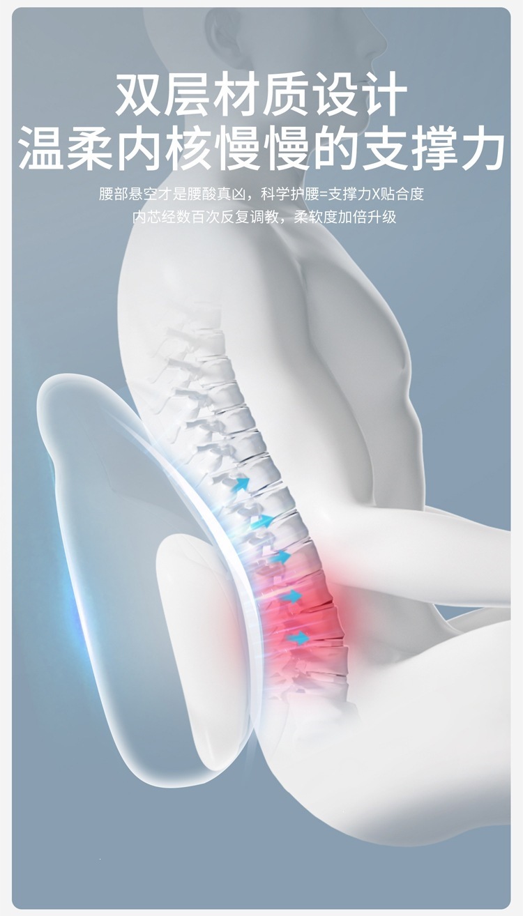Nila Car Lumbar Support Cushion Seat Cushion Driver's Cushion for Long Hours of Driving Car Lumbar Cushion Other