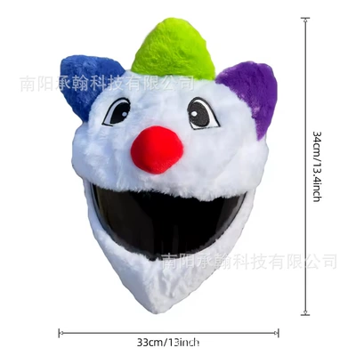 Motosiklet dəbilqələri — Helmet Cover with High Simulation - one-size-fits-all-clown