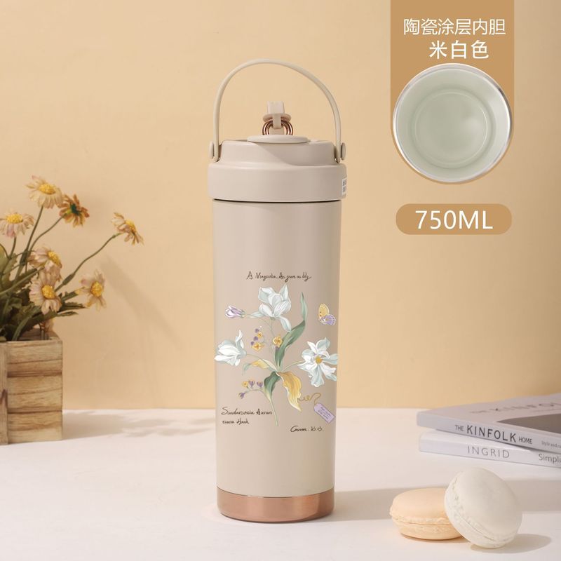 越境大容量双飲陶磁器内胆保温カップ大容量学生携帯車載コーヒーカップ随行コップ|undefined
