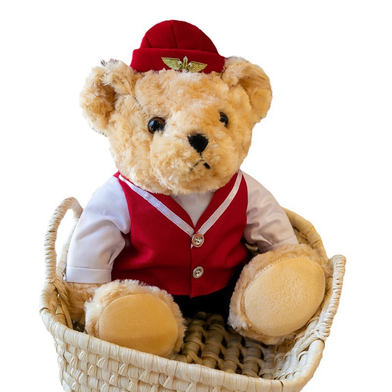 Muñecas de policía de bomberos uniformes de muñecas de oso Teddy grabadoras muñecas impresa LOGO regalo juguetes de peluche