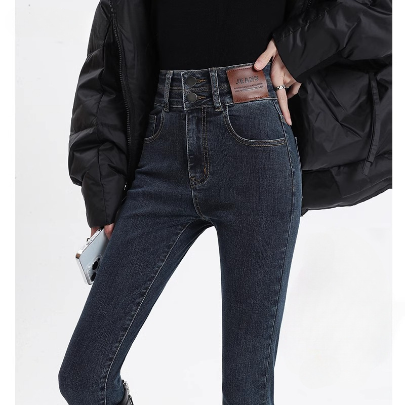 Women's Skinny Jeans 2026 Winter New High-Waisted Slim-Fit Stretchy Pencil Pants for Petite Figures, Suitable for Spring and Autumn Women's Skinny Jeans 2026 Winter New High-Waisted Slim-Fit Stretchy Pencil Pants for Petite Figures, Suitable for Spring and Autumn
