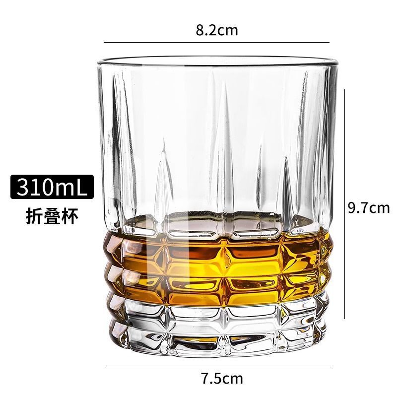ウイスキー杯水晶ガラスヨーロッパ式の強い杯はビールの杯のガラスのコップのバーの洋式の杯の酒の器具を厚くします。|undefined