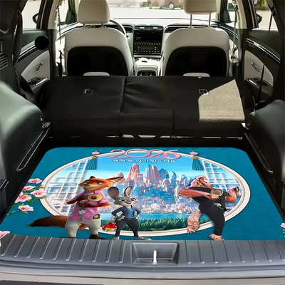 Avtomobil döşəmə paspasları — Car Trunk Mat - zy-zootopia-trunk-mat-7-75100cm-trunk-mat