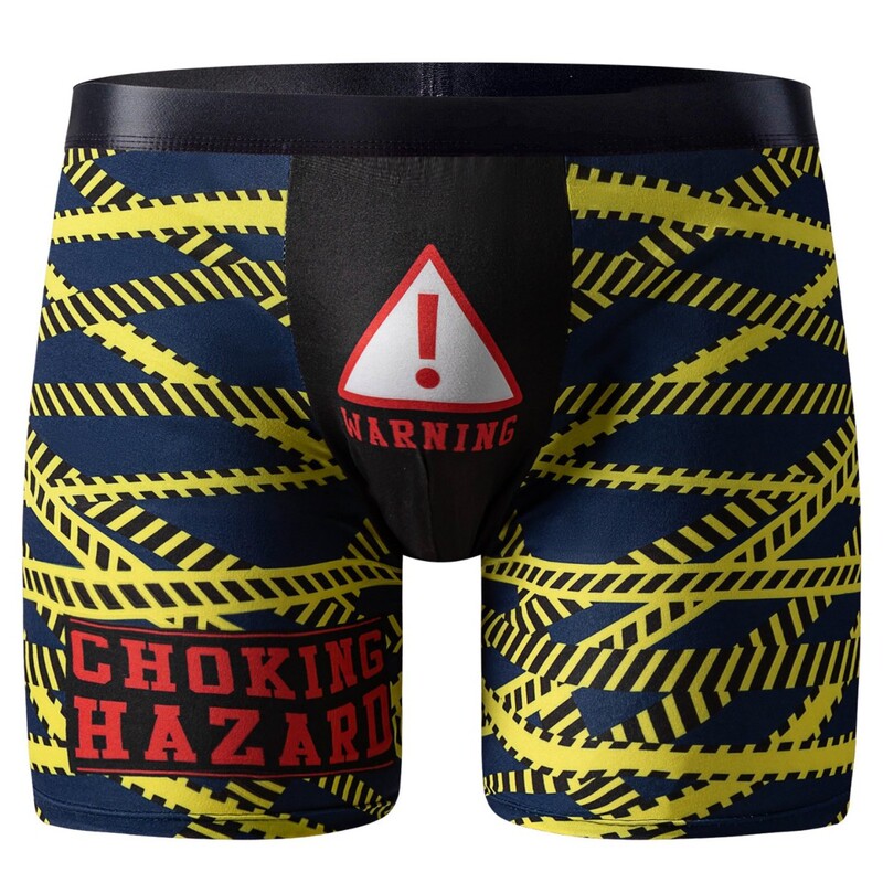 European and American Cross-Border Men's Interesting Printed Boxer Briefs, Breathable, Comfortable and Elastic Milk Silk Boxer Shorts