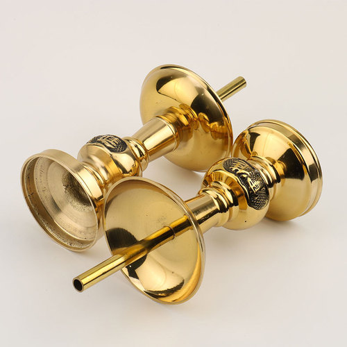 Manufacturer wholesale copper candlesticks for home worship wedding candle holders a pair of candle holders