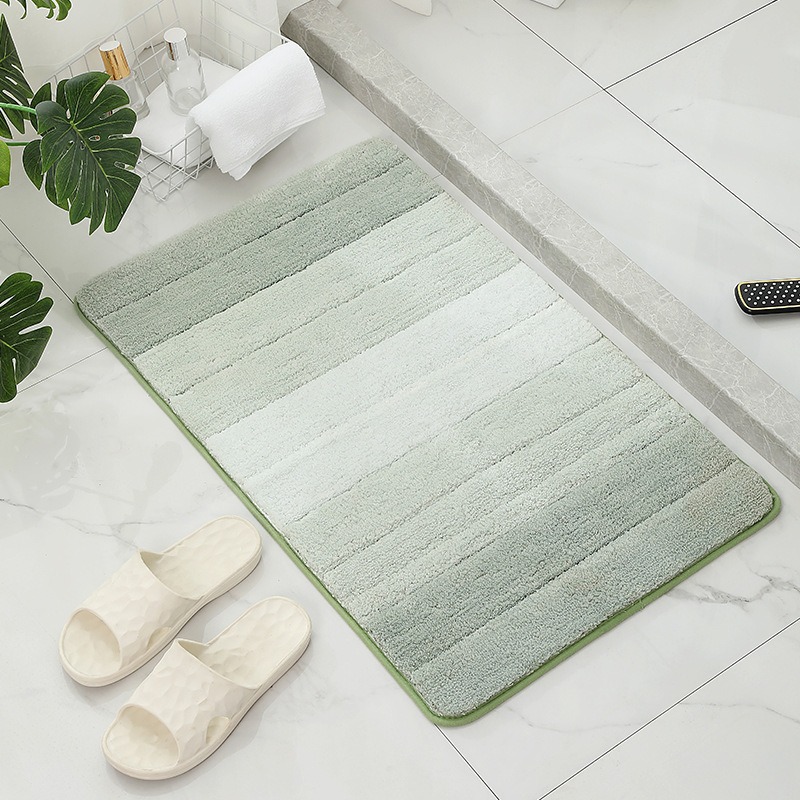 Cross-border Thickened Bathroom Mat Imitation Cashmere Toilet Toilet Door Water Absorbent Non-slip Foot Mat Household Gradient Mat