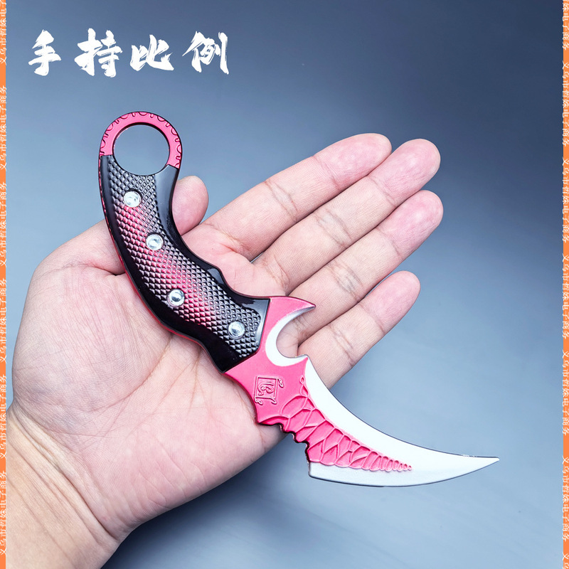 Metal Crafts Mouse Evacuation Close-Combat Weapon 18cm Red Owl Claw Knife with Leather Sheath Weapon Model Unedged Metal Crafts Mouse Evacuation Close-Combat Weapon 18cm Red Owl Claw Knife with Leather Sheath Weapon Model Unedged