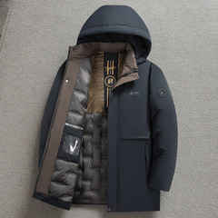 一手货源中老年棉衣男冬季保暖棉服爸爸装可脱卸帽加厚棉袄男2856