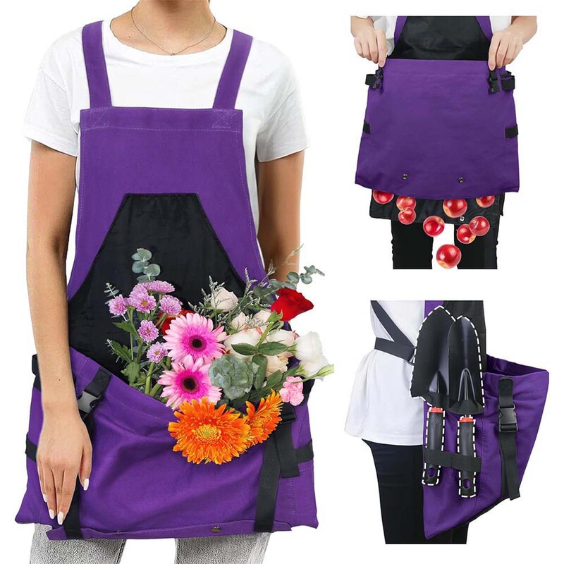 Multifunctional apron picking fruit workwear vest outdoor camping picnic fishing gardening work clothes men and women printed