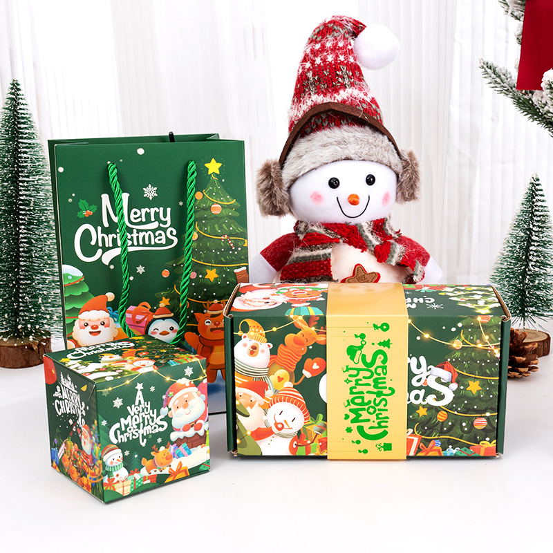 그린 크리스마스 점핑 박스 A형 점핑 박스 6개 + 선물 상자 + 선물 가방