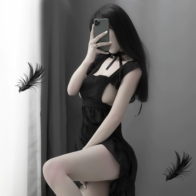 Нижнее белье, шифоновый костюм, сексуальный комплект, оптом