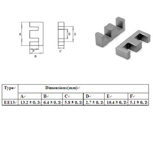 Magnetic Core Manufacturer Direct Supply Ee13 Pc30 Ferrite Transformer Magnetic Core Electromagnetic Precision High Frequency Magnetic Material