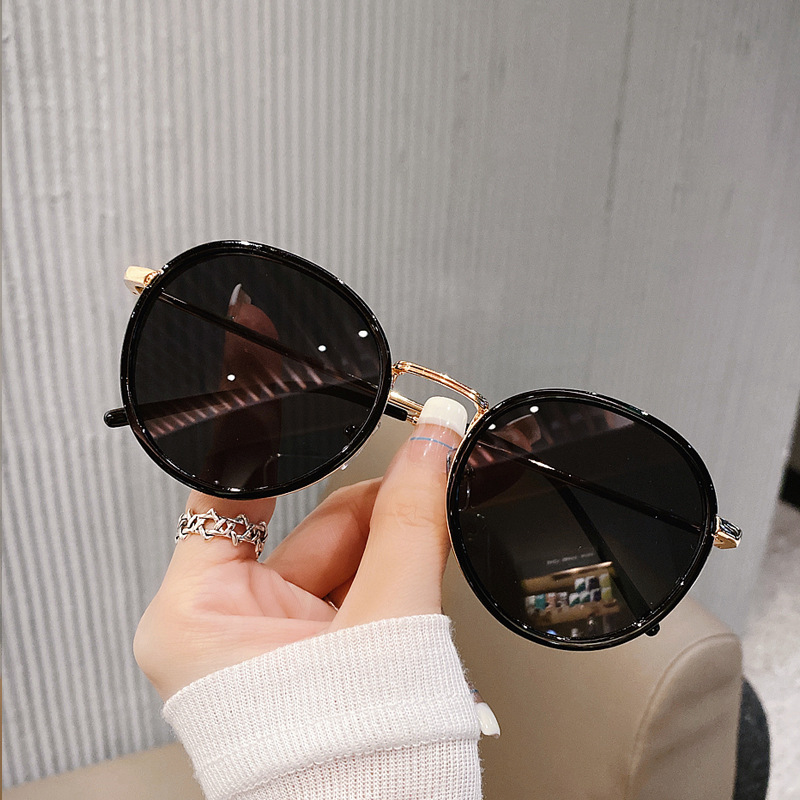 Simple Style Solid Color Ac Round Frame Full Frame Women's Sunglasses display picture 2