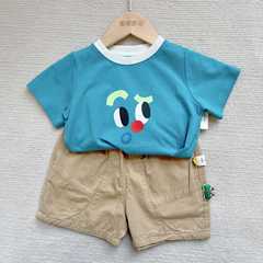 【萌趣系列】嘟嘟家寶寶短袖t恤夏季男童短褲夏裝女童上衣兒童潮